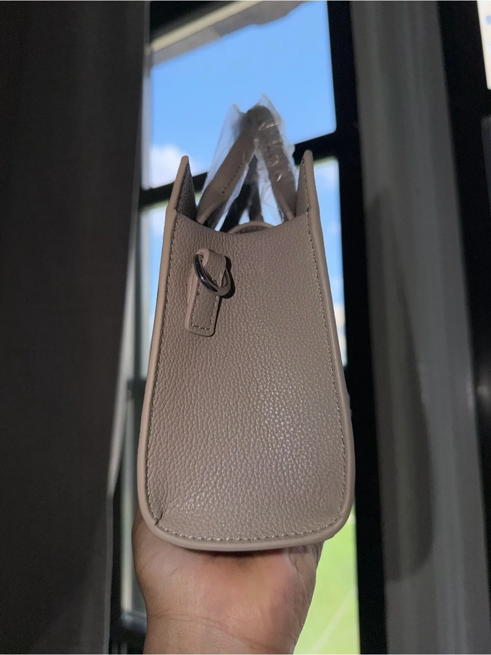 Brandon Blackwood ESR Tote Beige/Taupe Apple Leather End Systemic Racism NWT